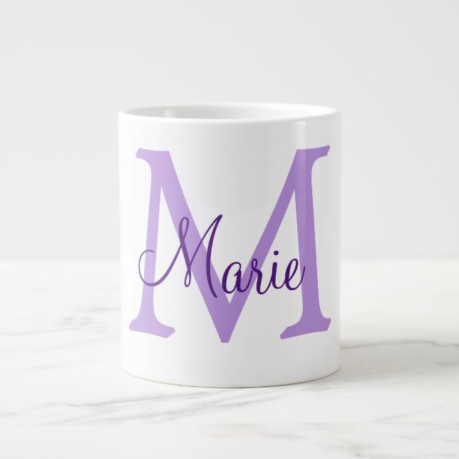 Grande Tasse simple minimal add name monogram pink red   throw  (Devant)