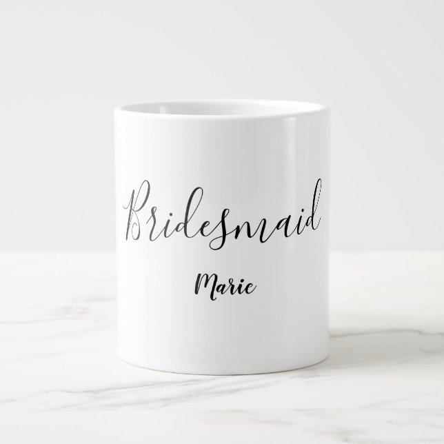 Grande Tasse SIMPLE MINIMAL ajouter votre nom bridesmaid Co per (Devant)