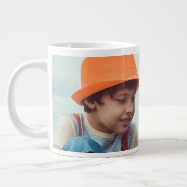Grande Tasse SIMPLE MINIMAL ajouter votre nom photo texte noël  (Gauche)