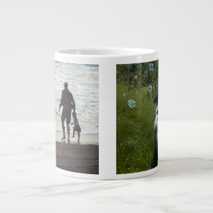Grande Tasse Simple personnalisé deux photos
