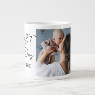 Grande Tasse Simple première mère Jours Cadeau Trois photos Col