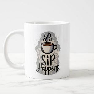 Grande Tasse Sip Happens Café House Style Classique