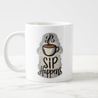 Grande Tasse Sip Happens Café House Style Classique