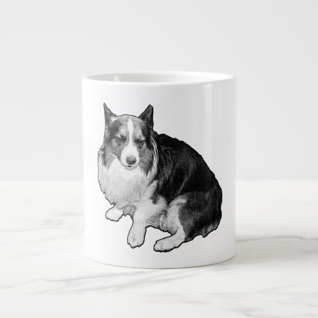 Grande Tasse Sips De Corgi À Point Lune (Devant)