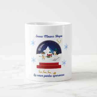 Grande Tasse Snow Means Hope – Bilingual Snow Globe Holiday