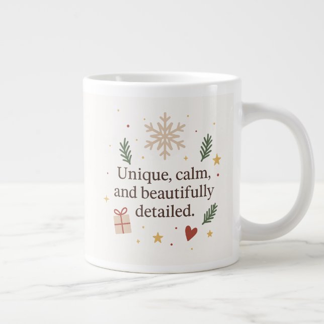 Grande Tasse Snowflake Soul | Unique, Calm, and Beautifully Det (Droite)
