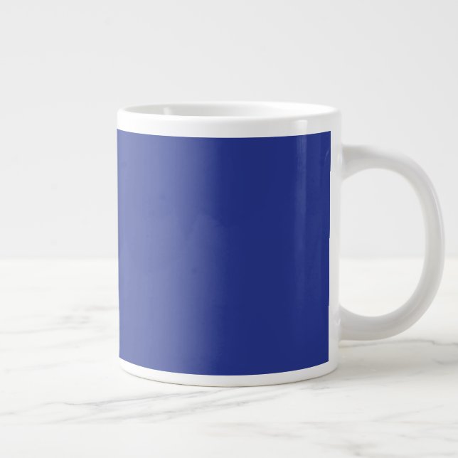 Grande Tasse Solid Deep Blue Backdrop | Bold Minimalist Design (Droite)