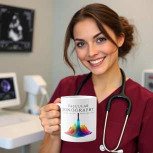 Grande Tasse Sonographe vasculaire - Ondes Ultrasoniques coloré