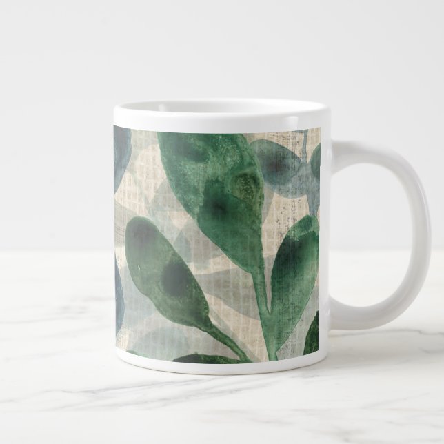 Grande Tasse Sophistication verdoyante - Feuilles tropicaux (Droite)