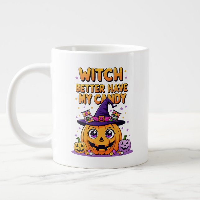 Grande Tasse Sorcière mieux avoir mon bonbon - mignonne Hallowe (Gauche)