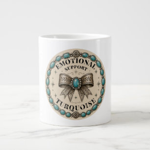 Grande Tasse Soutien Émotionnel Turquoise Conception Western