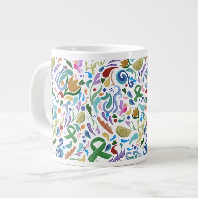 Grande Tasse Soutien pour la sensibilisation aux dons de la mal (Devant gauche)