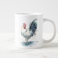 Splash de coq - Aquarelle