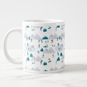 Grande Tasse Sports d'hiver Vacances Motif