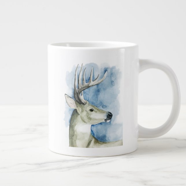 Grande Tasse Stag errant - Aquarelle (Droite)