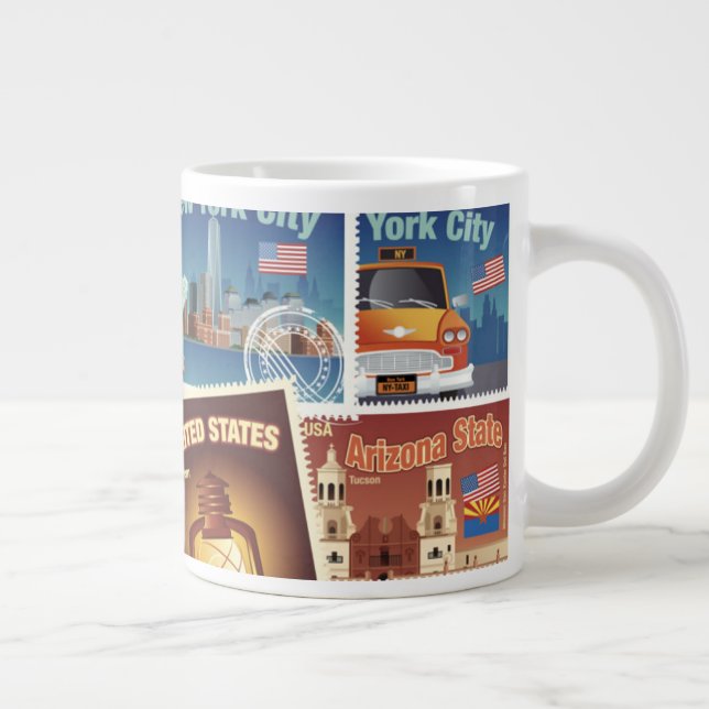 Grande Tasse Stampes de potage américaines (Droite)