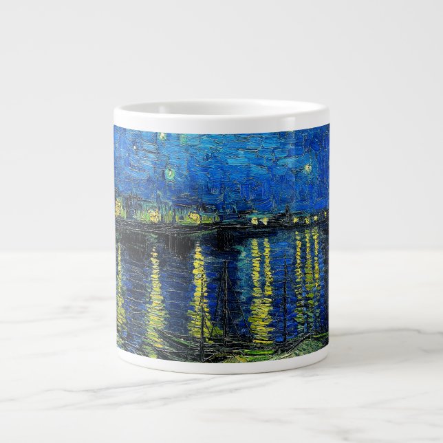 Grande Tasse Starry Night Over the Rhone par Vincent Van Gogh (Devant)