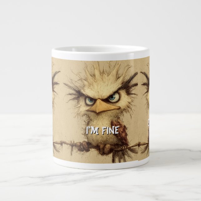 Grande Tasse StressedBird Je vais bien C'est FIne Tout va bien (Devant)