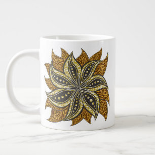 Grande Tasse Style Batik Floral Abstrait africain