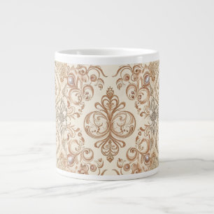 Grande Tasse Style vintage, Beigi Gold Mozaik