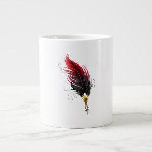 Grande Tasse Stylo rouge en plumes avec nib or