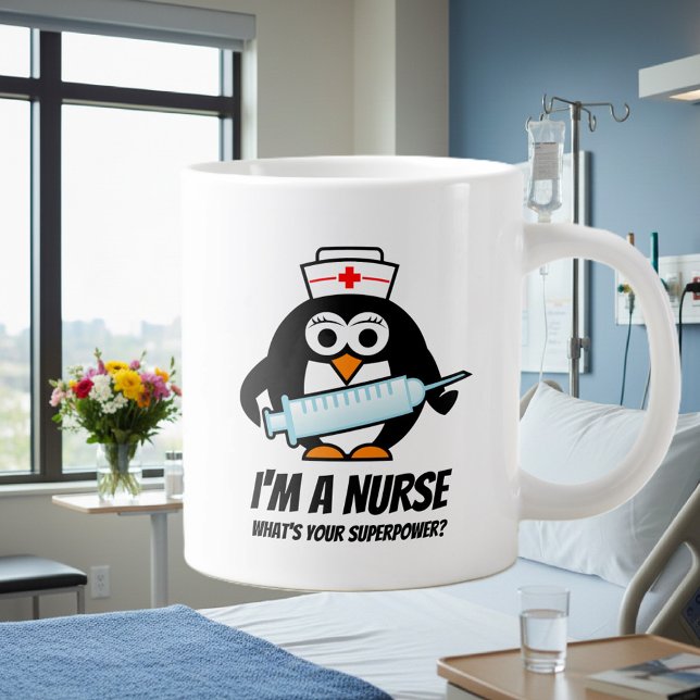 Grande Tasse Super-infirmière grand bonbon gigantesque idée cad (nurse mug)