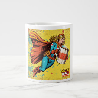 Grande Tasse Superhero Nurse in Vintage Comic Art Style