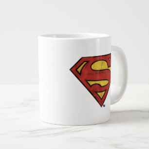 Grande Tasse Superman S-Shield   Logo Grunge Black Outline