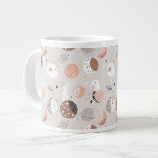 Grande Tasse Sweat Dream Bunnies Dans Motif spatial (Devant gauche)