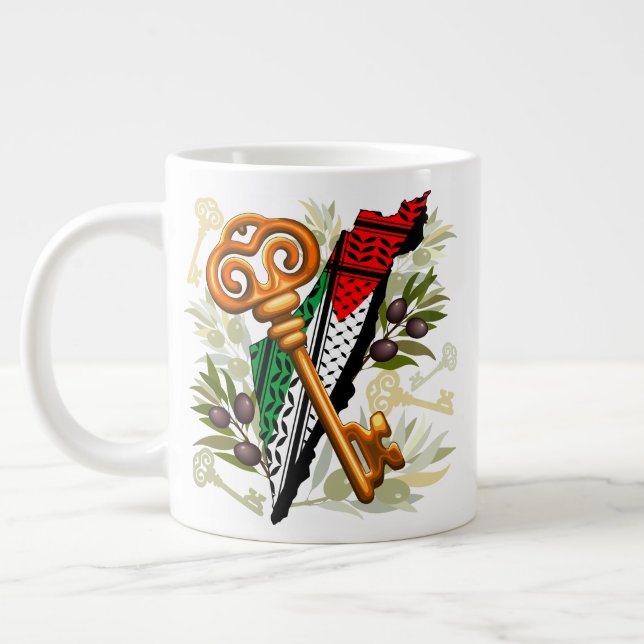 Grande Tasse Symbole clé palestinien du droit au retour (Gauche)