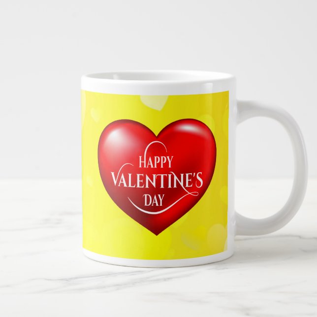 Grande Tasse Symbole d'amour rouge 3d en forme de coeur-50420 (Droite)