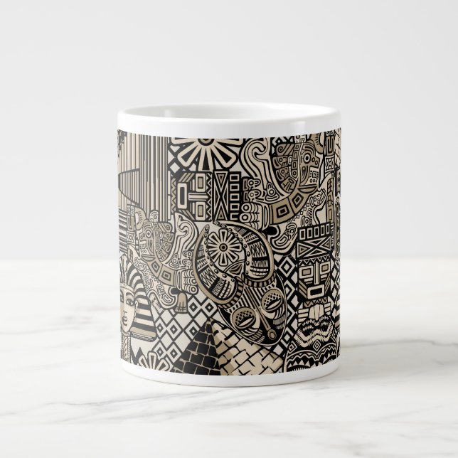 Grande Tasse Symboles historiques anciens Style de tatouage (Devant)
