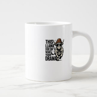 Grande Tasse T-shirt drôle "Ce lama ne veut pas de votre drame"