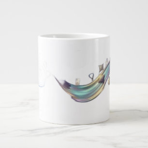 Grande Tasse T-Shirt Graphique Art Abstrait Fluide