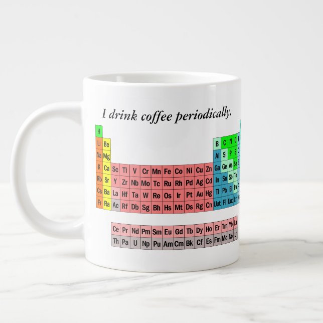 Grande Tasse Tableau périodique (style simple) (Gauche)