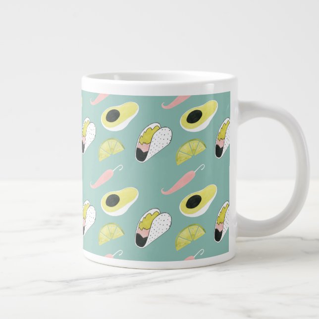 Grande Tasse Taco à propos d'amour | Motif d'élément Taco (Droite)