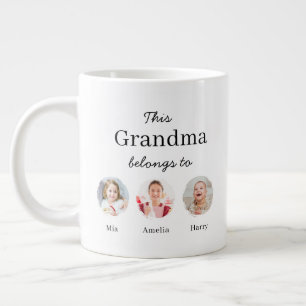 Grande Tasse Taille JUMBO - Trois petits-enfants Personnalisés