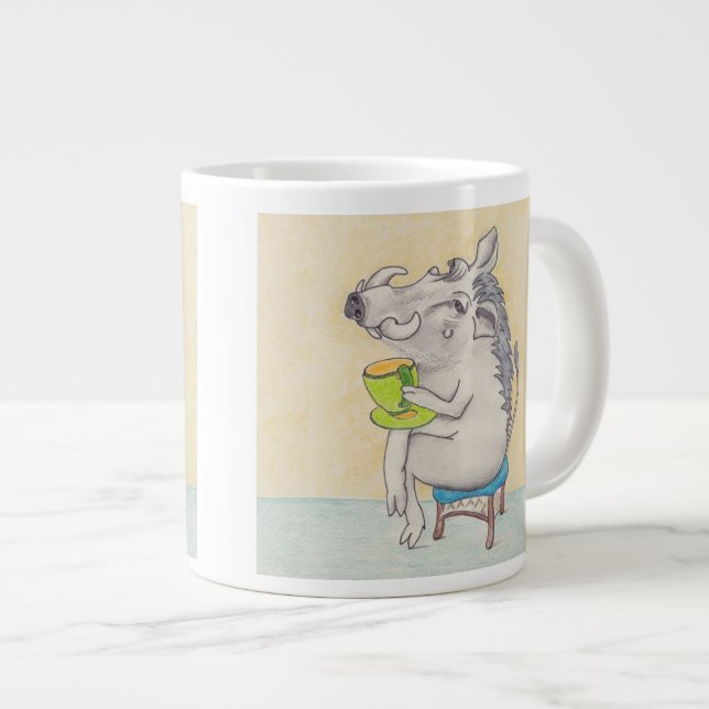 Grande Tasse Tangue de guerre du dessin animé. (Devant droit)