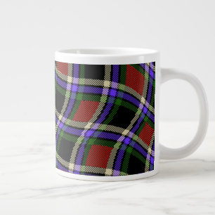 Grande Tasse Tartan coloré Motif vert rouge violet blanc
