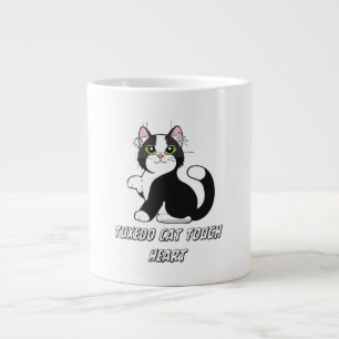 Grande Tasse "Tasse Chat Smoking Cœur Dur Mignon"