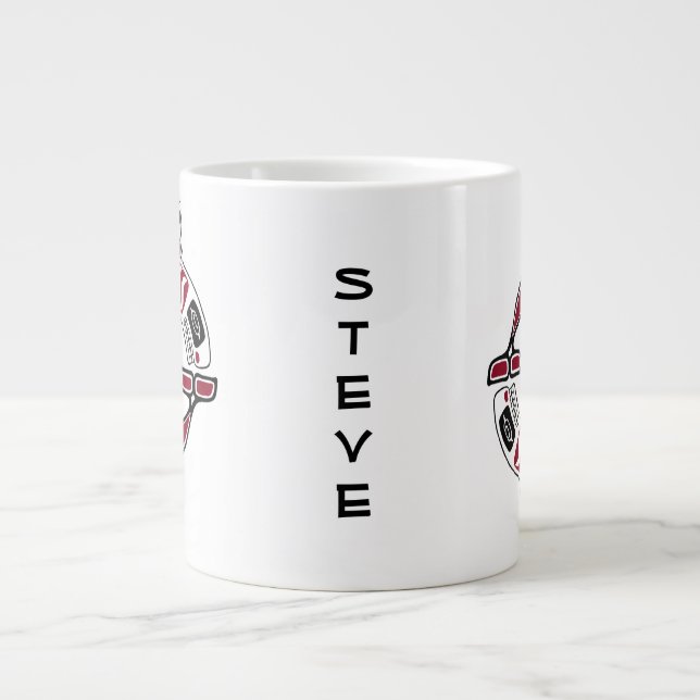 Grande Tasse Taureau de la côte nord-ouest personnalisé (Devant)