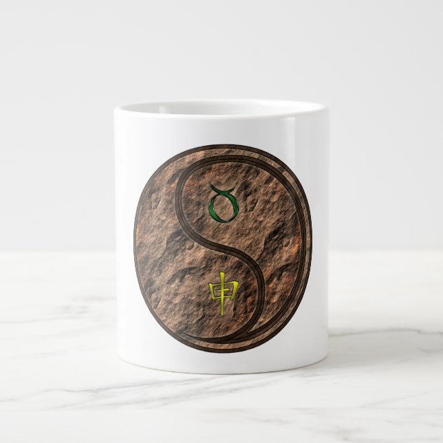 Grande Tasse Taureau & Singe de terre (Devant)