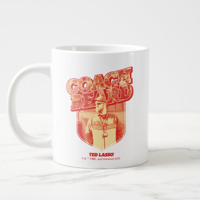 Grande Tasse Ted Lasso | Badge de la barbe de l'entraîneur (Gauche)