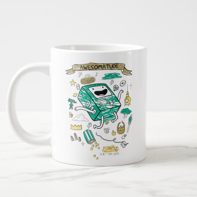 Grande Tasse Temps d'aventure | Croquis BMO "Awesomatude" (Gauche)