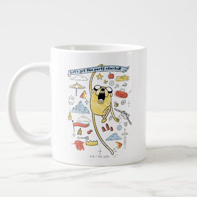 Grande Tasse Temps d'aventure | Croquis "Party" Jake (Gauche)