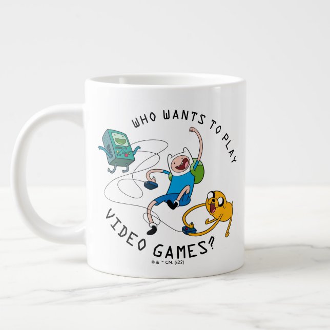 Grande Tasse Temps d'aventure | Finn & Jake Jouer avec BMO (Gauche)