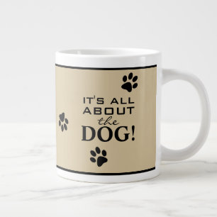 Grande Tasse Tendance typographie de patte de chien personnalis