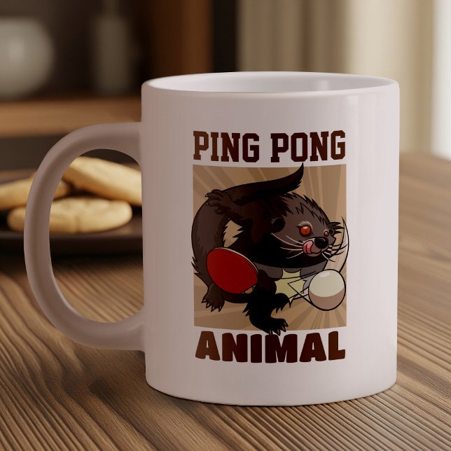 Grande Tasse Tennis De Table Funny Ping Pong Binturong Bearcat (Créateur téléchargé)
