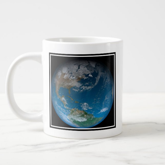 Grande Tasse Terre Pleine Avec Amérique Du Nord Et Du Sud. (Gauche)