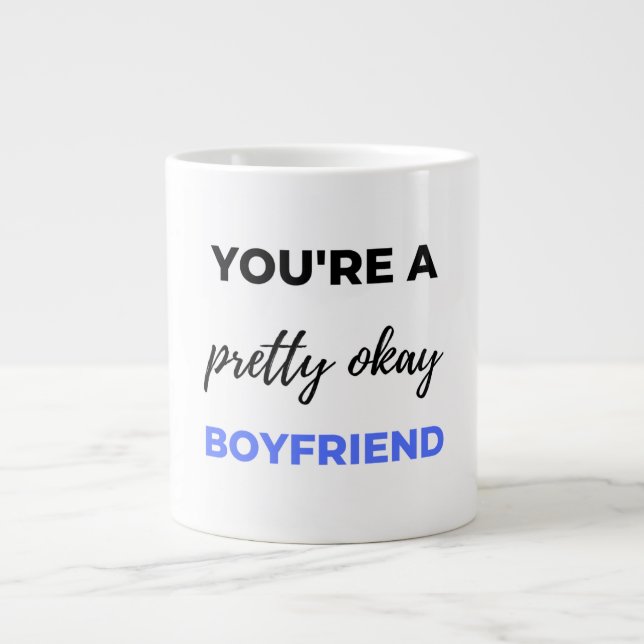 Grande Tasse T'es un bon copain Noir (Devant)